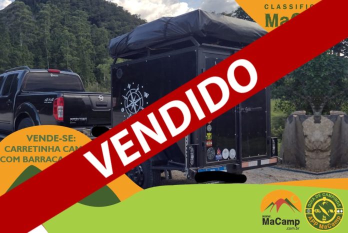 VENDIDO Carretinha Camper com barraca de teto Tendaro