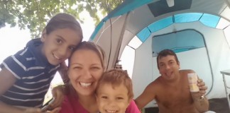 Acampada de Páscoa: Aline Raja e Família