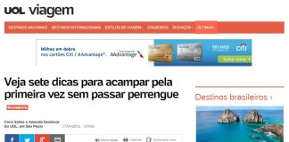 MaCamp Colabora com Artigo da UOL VIAGENS Sobre Campismo